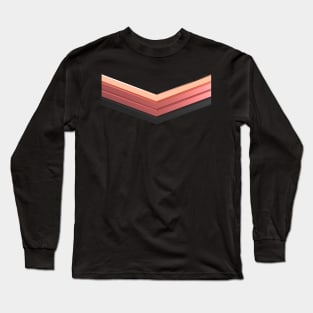 shiny pink rose gold and black leather chevrons home decor design Long Sleeve T-Shirt